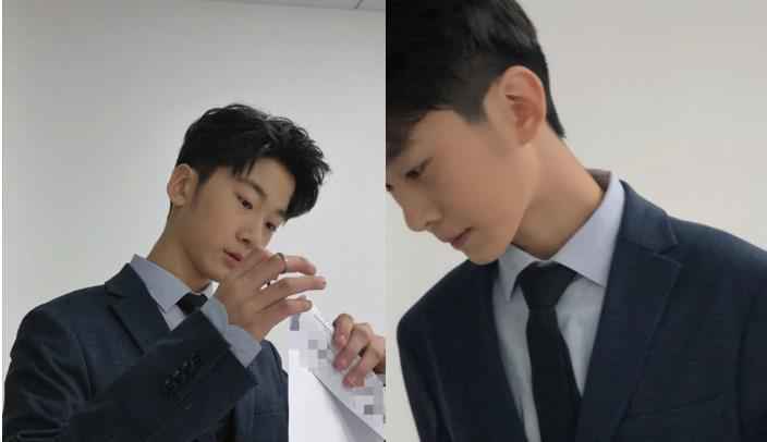 张亮晒13岁儿子近照